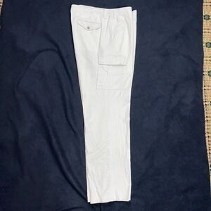 Cubavera Linen Blend Drawstring Cargo Pants Men Size 36 x 32  NWOT